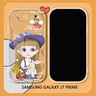 Case For Samsung Galaxy J7 Prime J2 Prime Soft Silicone Phone Casing Cute Girl Wave Edge Back Cover Case Protection Shockproof Cases