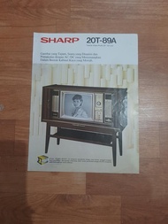 Brosur jadul TV hitam putih  Sharp