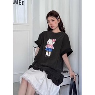 พร้อมส่งเสื้อและกระโปรงชมพู สินค้าลิขสิทธิ์แท้IRIS BOUTIQUE TMSpring3 IS031901 Kitty tshirt-skirt เส