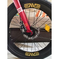 Gold ENVE 20" 406 / 451 folding bike wheelset