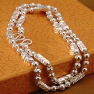 Handmade 9999 Sterling Silver Men's Necklace Fashion Domineering Thick Pure Hexagonal Chain Jewelry 