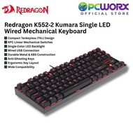 Redragon K552-2 Kumara Single LED Wired TKL Mechanical Gaming Keyboard | Blue / RPC Linear Switch