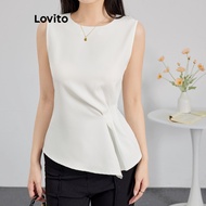 B120-2-Asymmetrical Ruched All-match Vest-TKB120ED280  B120-2-Versatile Vest with Asymmetric Ruffle-