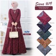 baju muslim gamis jumbo siena #19 bahan denim diana premium - maroon