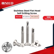 410 STAINLESS STEEL CSK FLAT HEAD SELF DRILLING SCREW