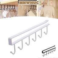 MNWHUC Mug Hooks Under Cabinet, Hanging Multifunction Cups Holder,  6 Hook Space Saving Adjustable M