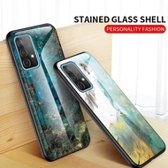 Marble Glass Case Samsung Galaxy A52S A52 SamsungA52S A525F Casing HP