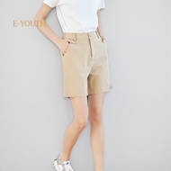 Eyouth 20177 women casual shorts high waist Korean Style button waist short pants for ladies