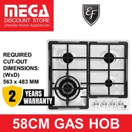 EF HBFG4060TN VSB 58CM 4 BURNER STAINLESS STEEL GAS HOB