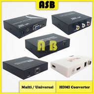 HDMI To ( VGA / AV / AV & HDMI / HDMI & Audio / RF ) Converter