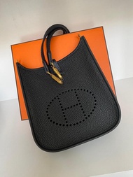 Tas Hermes Mini Evelyne 2020 Black GHW Asli Ori Authentic
