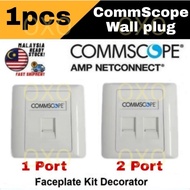 Commscope CAT5E/CAT6 1Port / 2 Ports Faceplate Degree Angle Type Data Wall Socket Outlet Face Plate 