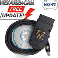 VCDS 24.7 VAG Scanner Tool Cable OBD2 Diagnostic Multi-Language HEX V2 Wesheu VCDS VAG COM For Audi 