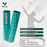 REVLO Badminton Shuttlecock Revlo Breze Series | Standard Goose Feather Shuttlecock Speed 78 Content