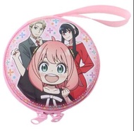 （包平郵/現貨-15%off) 鐵/聚酯/POM 直徑約7.5x0.3cm Mini Round shape box with strap and zipper 迷你 罐裝袋 拉鍊開合 連手帶 / 飾