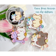 Handmade Bear Unicorn aroma stone diffuser/Car Clip diffuser