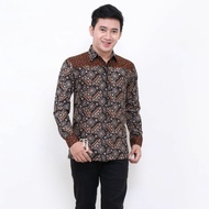 RUZZA Batik Pria Lengan Panjang Seragam Modern Exclusive Pekalongan COD Baju Pria Dewasa