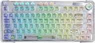 F81 75% Transparent Mechanical Keyboard, BT5.0/2.4G/USB-C, Hot Swappable, RGB Gaming Keyboard for Wi
