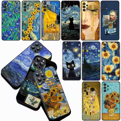 Starry Night Van Gogh Sky Art Casing Phone Cover for Xiaomi Poco C75 C85 X7 X6 M8 F7 F8 Ultra F6 Pro