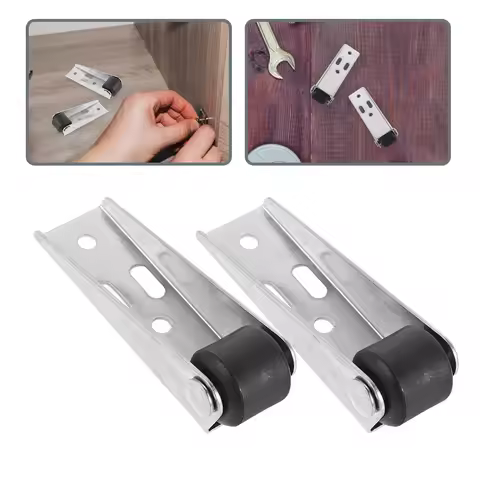 2Sets Sliding Support Wheel for Wooden Door Drooping Bottom Pulley Directional Garden Yard Fence Dro
