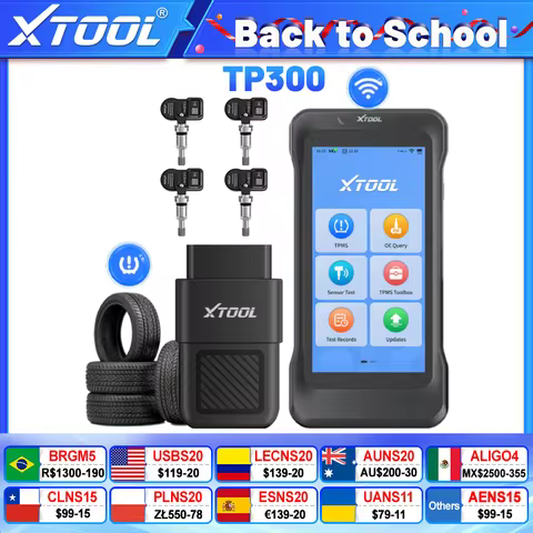 XTOOL TP300 Lifetime Free TPMS Programming Scanner TPMS System Health Check 5 System Automotive Diag