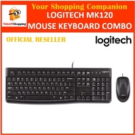 (Original) Logitech MK120 USB Wired Desktop Combo 3 Years Logitech SG Service Centre