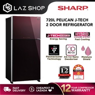 【24H Ship Out】Sharp 720L Inverter Pelican Refrigerator SJP882MFGM | Plasmacluster Ion Technology | AG CU Nano Deodorizer | SJP88MFGM | Fridge Peti Sejuk Sharp