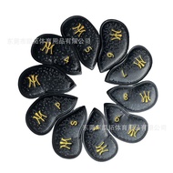 Zczo Golf Iron Cover Cap Cover Number Club Cover 10 Pieces Exquisite Embroidery Velcro Closed MIURA