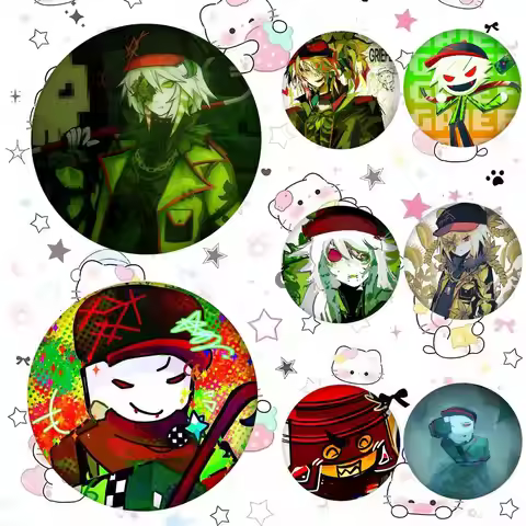 Game B-block FUN Tales Griefer Anime Creative Tinplate Soft Button Pins Animal Icon Brooch Lapel Bac