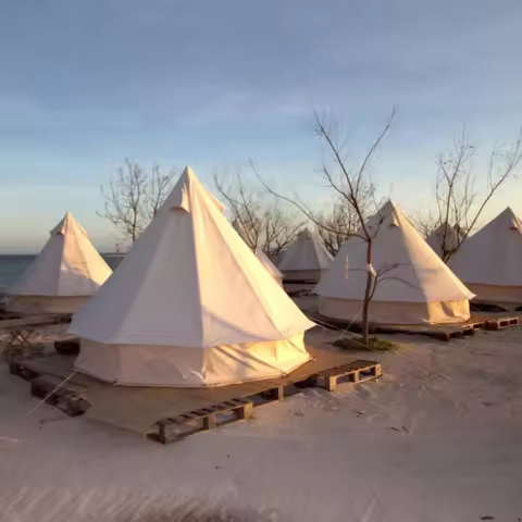 3M 4M 5M 6M Luxury Glamping Equipment Tent Camping Yurt Canvas Hotel Resort Bell Tent for School Eve