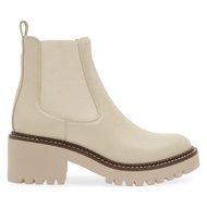 Genuine leather snow boots with light sole