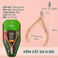 Kềm cắt da Kềm Nghĩa D01 D555 chính hãng - Kìm nhặt da thép không gỉ chuyên dụng làm nail