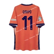 S-3XL 2024 Home and Away FanVersion Holland Soccer Jerseys VIRGIL F.DE JONG Short sleeve MEMPHIS DE 