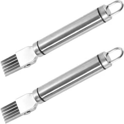 2Pcs Heavy Duty Scallions Cutter Multifunction Kitchen Slicer for Onions Garlic Vegetables Cheese Po