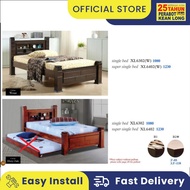 KLSB Single Wooden Bed / Solid Wood Single Bed / Katil Kayu Bujang / Export Quality / Katil kayu sol