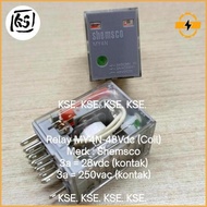Relay My4N-48Vdc Shemco 3A/28Vdc - 3A/250Vac Original. Premium Premium Premium