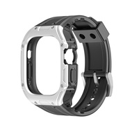เคส + สายรัดสำหรับสายคาด Apple Watch อัลตร้า49มม. ชุดดัดแปลงเคส TPU สร้อยข้อมือชุดสายรัดสำหรับ Iwatch ยางกีฬาพิเศษ49มม.