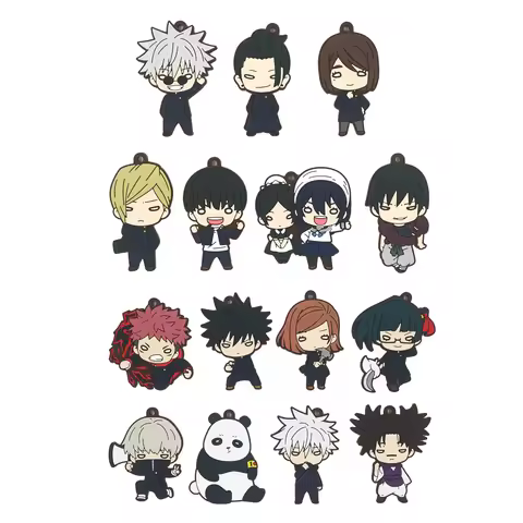 Jujutsu Kaisen Gojo Satoru Geto Suguru Yuji Nanami Kento Fushiguro Toji Choso Rubber Keychain