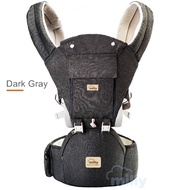 Milly เป้อุ้มเด็ก ผ้าคอตตอน100% เกรดพรีเมี่ยม แถมฟรี ผ้าซับน้ำลาย หมวกกันแดด Baby Hip Seat carrier
