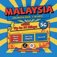 Malaysia eSIM 3-15Days Unlimited 4G Data | Instant 24h email DeliveryHigh Speed | Data Malaysia SIM 