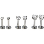 [Attic Piercing] Surgical steel Classic CZ for nose, earlobe, helix, conch, flat, tragus, forward he