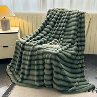 Striped mink blanket weighs 2.3kg, summer-autumn blanket, size 2mx2m3