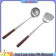 Fast ship-Wok Spatula and Ladle Tool Set, 17 Inches Spatula for Wok, Stainless Steel Wok Spatula