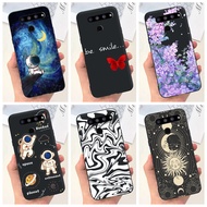 For LG V50 ThinQ 5G Case Cute Astronaut Butterfly Soft Black Silicone Phone Cover For LGV50 ThinQ 5G LM-V500EM TPU Casing