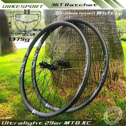 29er 36mm External 30mm Inner Ultralight MTB XC Carbon Wheelset UM03D Ratchet 6 Bolt / Center Lock M
