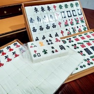 GM808 [仿玉白] 不漏洞拉 越南麻雀 馬吊 麻將 Vietnam Mahjong in a Case 全152只 連盒+籌碼+麻雀牌尺+骰子 乜都齊晒不求人 有牌尺 打台牌一樣掂