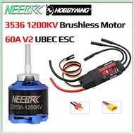 NEEBRC D3536-1200KV Brushless Motor 60A V2 ESC Combo For RC FPV Drone Fixed-wing Multicopter Quadcop