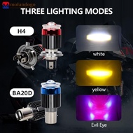 MOLANDOGO Motorcycle Led Headlight H4 BA20D Headlight Projector Lens Moto Signal Lamp Bulb Hi/Lo Bea