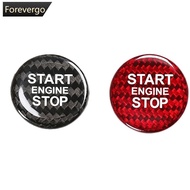 FOREVERGO Carbon Fiber Car Engine Start Button Cover Button Cover Interior Button Trim Strip For Aud