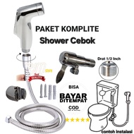 PJM STORE Jet Shower Toilet Kamar Mandi Shower Cebok Wc Toilet Duduk Selang Fleksibel Stainless